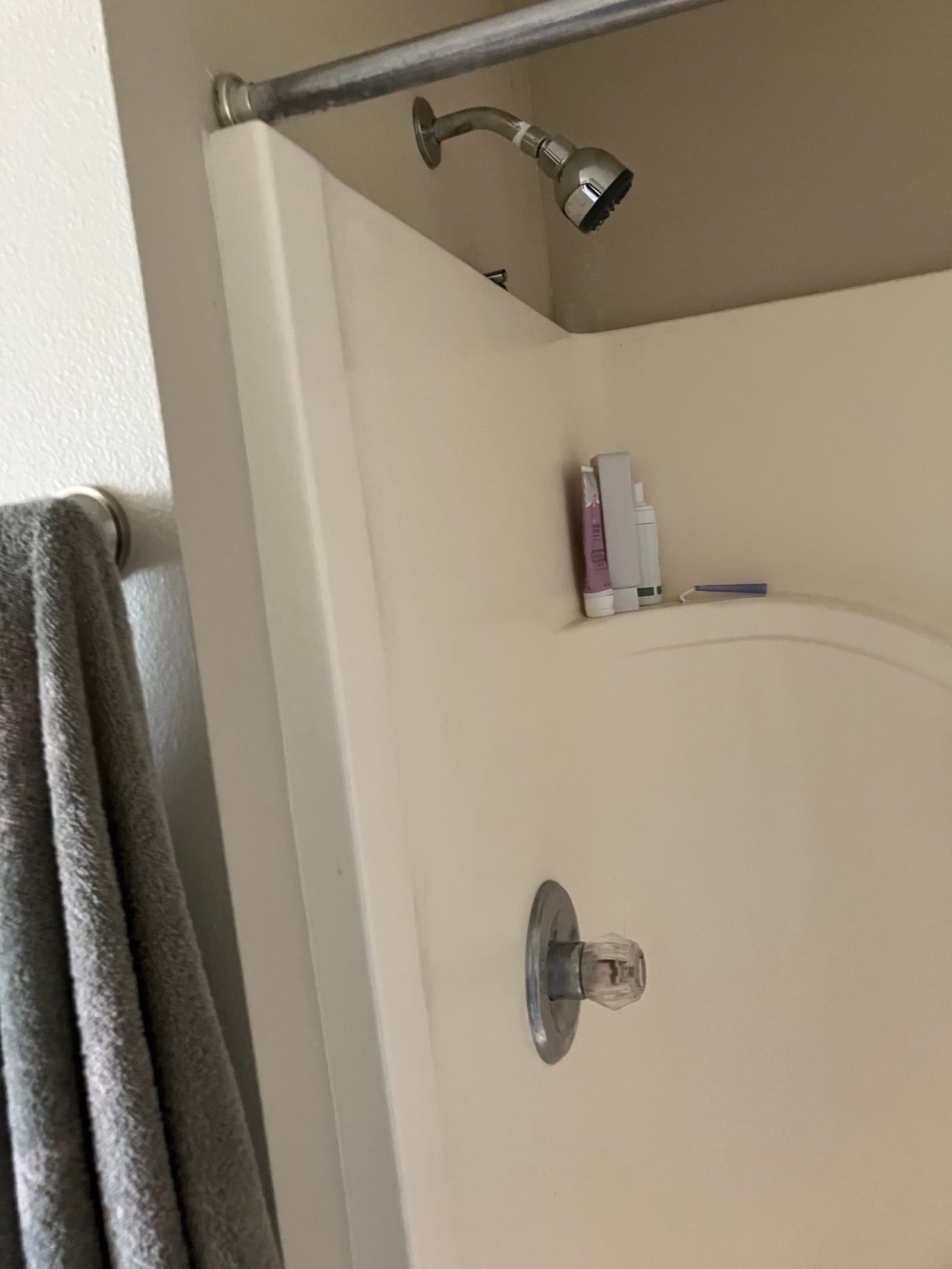 New shower valve installed during a surround project