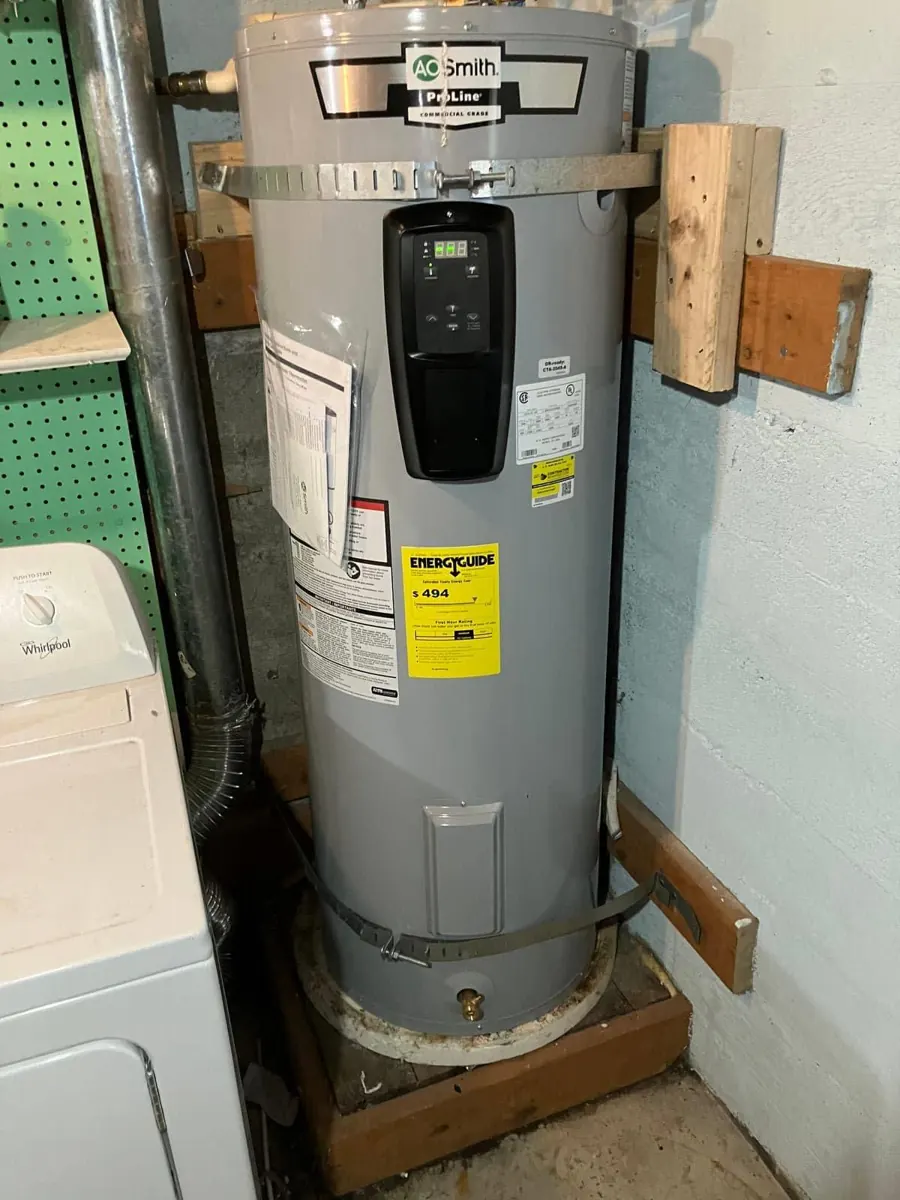 Water heater installed by Andy's Plumbing & Drain